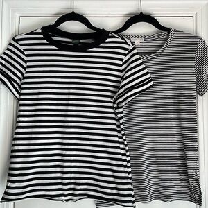 Set of 2 Short Sleeve Striped Tees XS